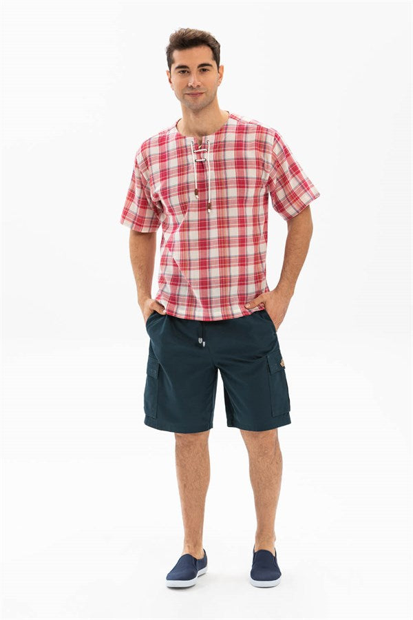 Men's Petrol Gabardine Shorts