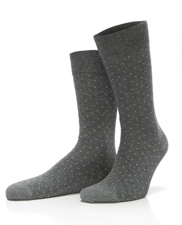Men's Dotted Grey Melange Socket Socks