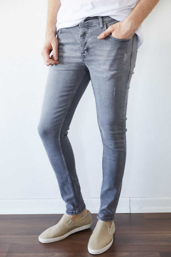 Men's Grey Slim Fit Jeans