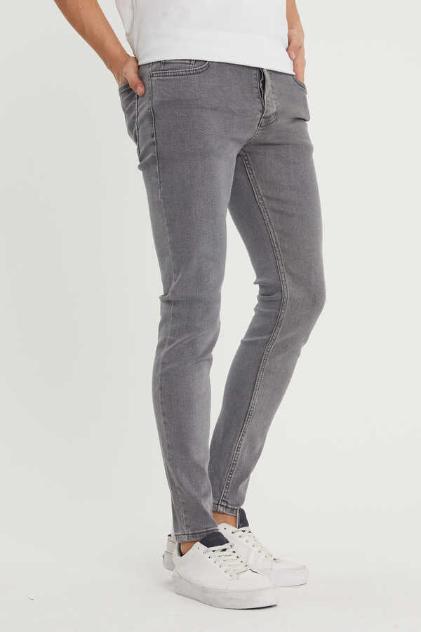 Men's Grey Slim Fit Jeans