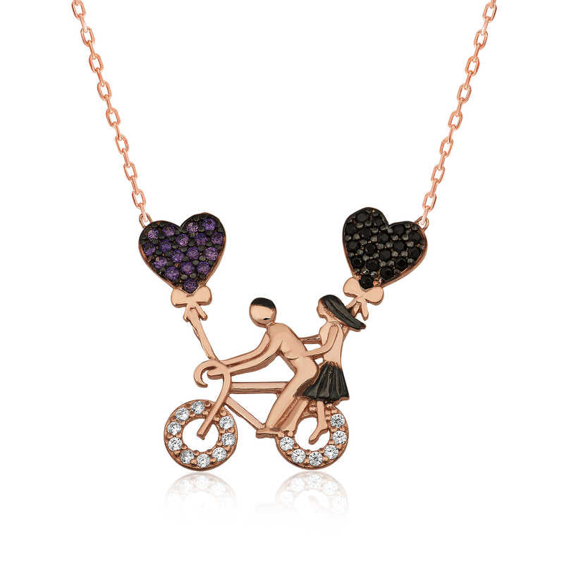 Women's Bike Lover Pendant Necklace
