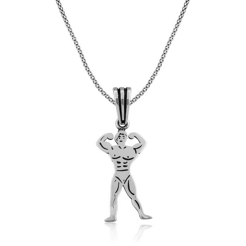Men's Silver Metal Necklace
