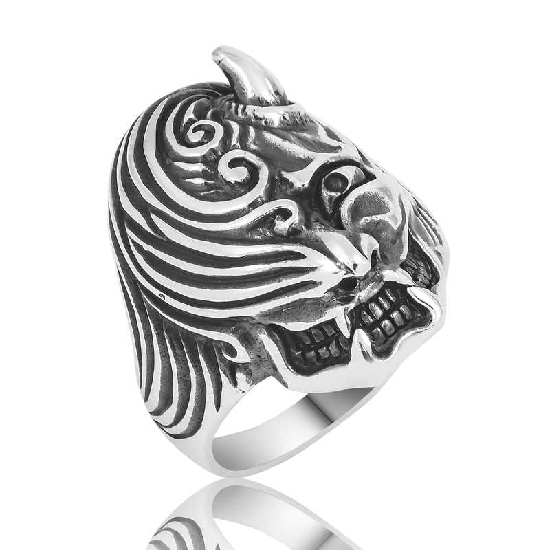 Men's Skull Design Silver Ring