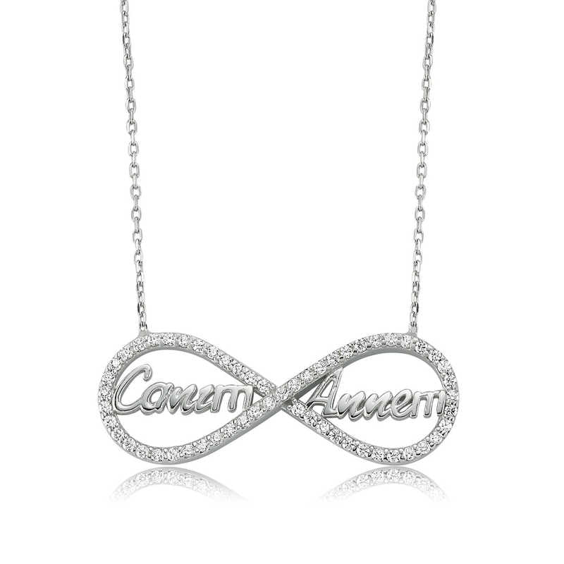 Women's Infinity Pendant Silver Necklace