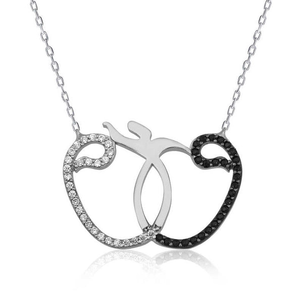 Women's Gemmed Silver Necklace