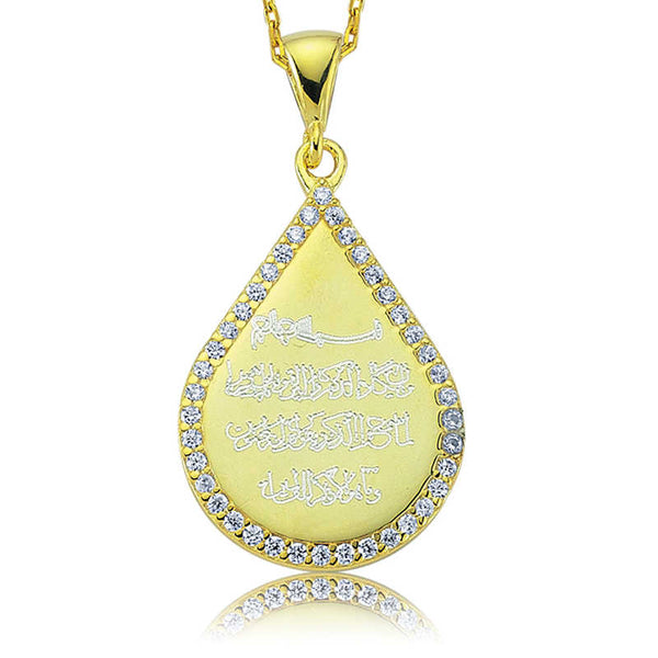 Women's Evil Eye Prayer Pendant Necklace