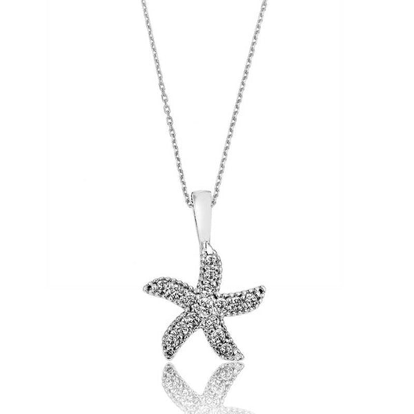 Women's Starfish Pendant Silver Necklace