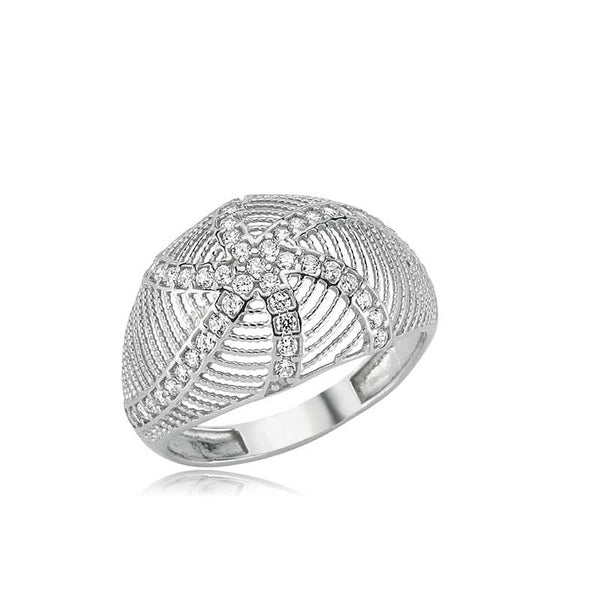Women's Starfish Design Silver Ring