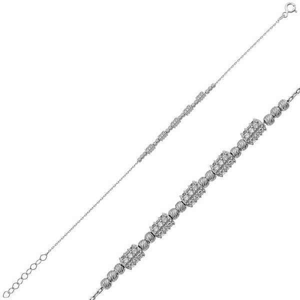 Women's Silver White Bracelet