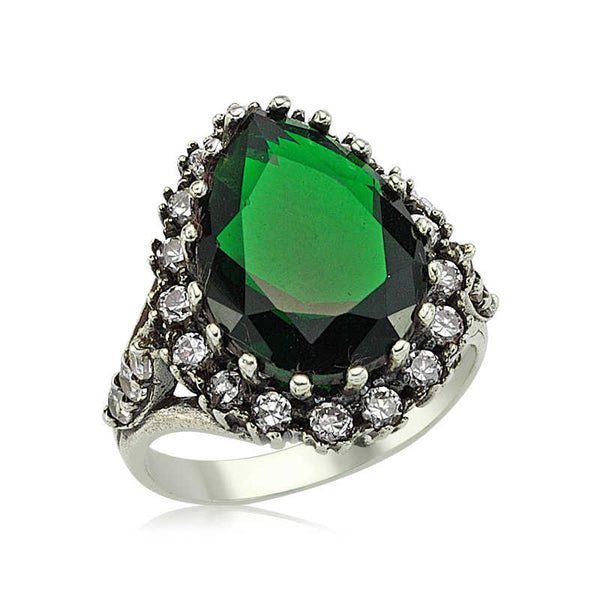 Women's Gemmed Silver Ring