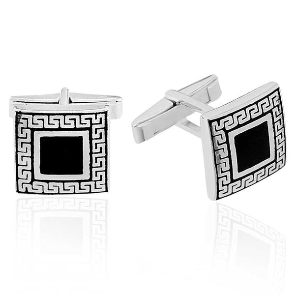 Men's Silver Square Cufflinks
