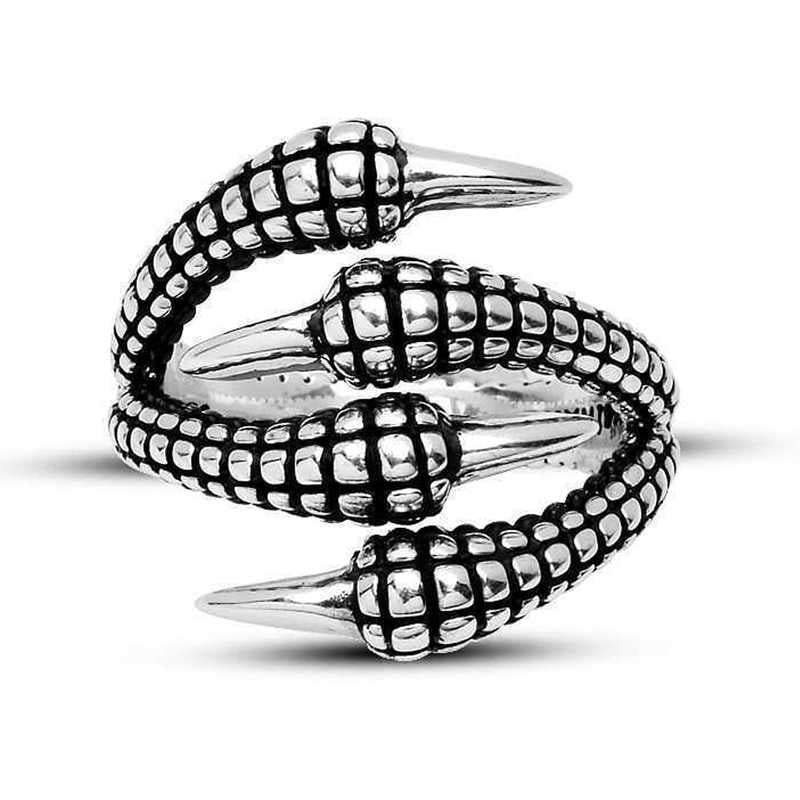 Men's Eagle Claw Design Silver Ring