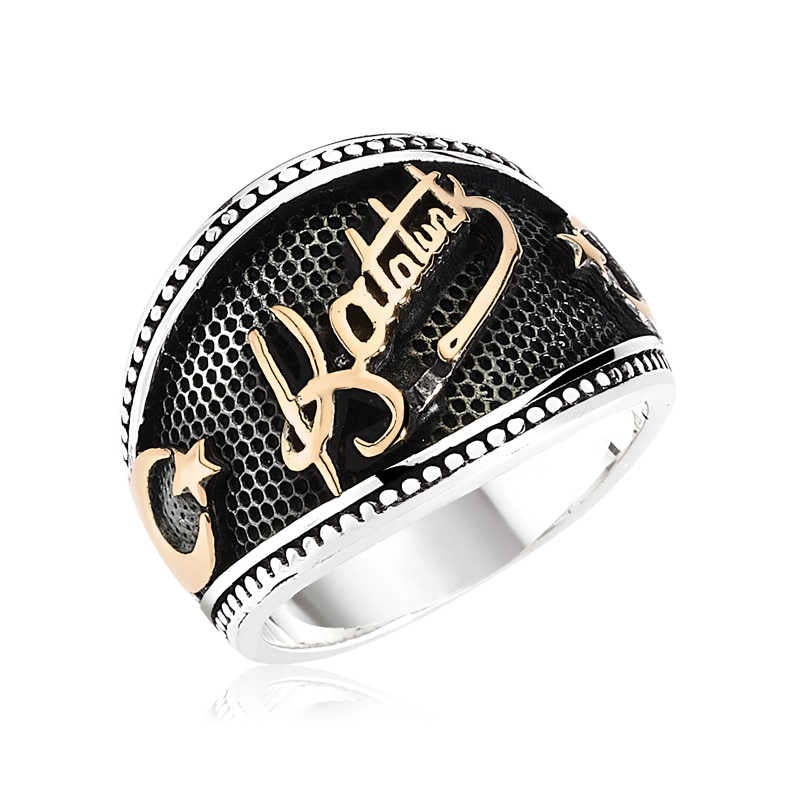 Men's Atatürk Written Silver Ring