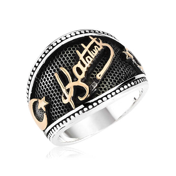 Men's Atatürk Written Silver Ring