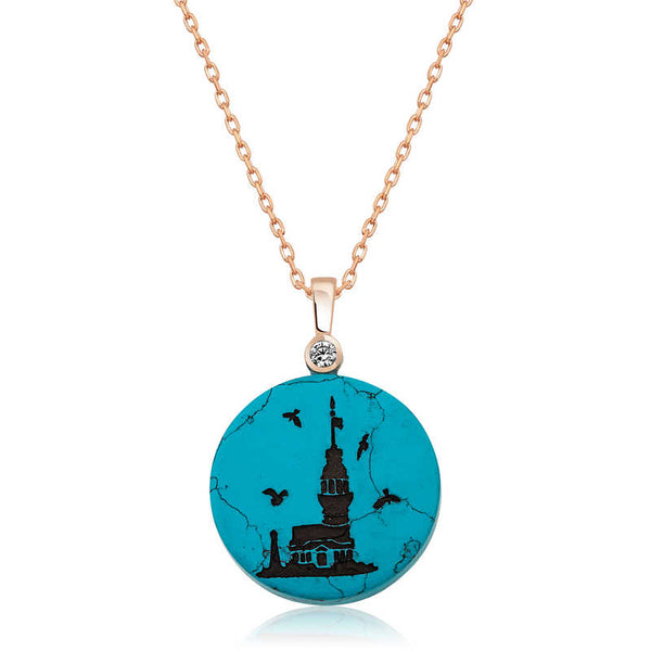 Women's Rose Gold Plated Silver Necklace