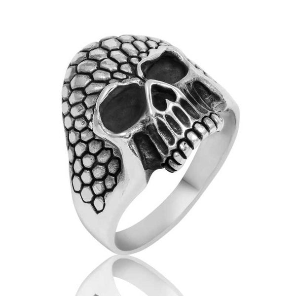 Men's Skull Design Silver Ring