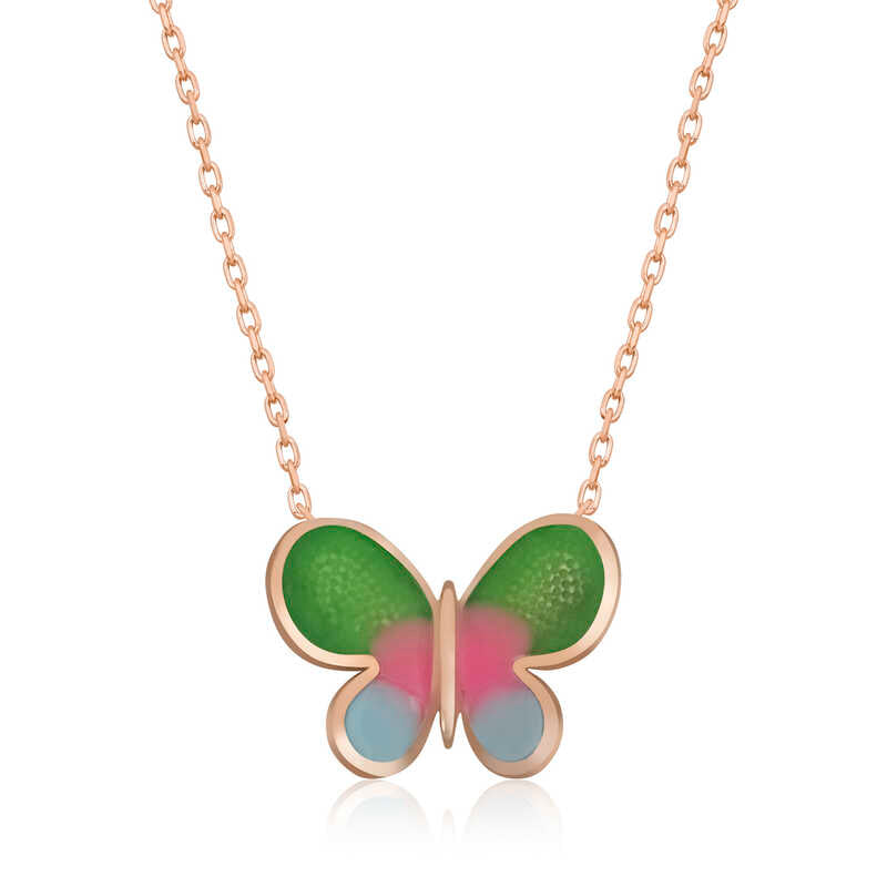 Women's Minimal Butterfly Pendant Silver Necklace