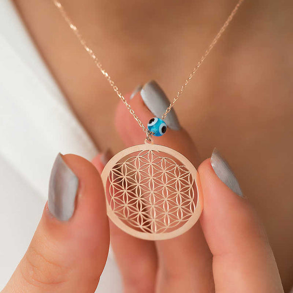 Women's Rose Plated Silver Necklace