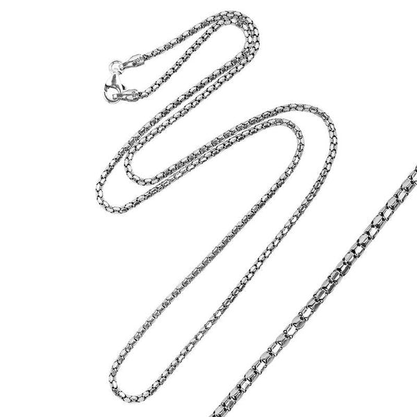 Men's Oxidized Silver Chain