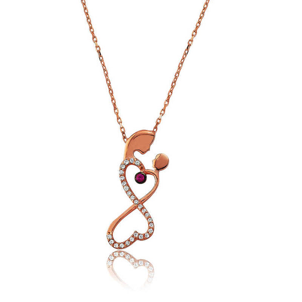 Women's Gemmed Silver Necklace