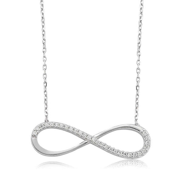 Women's Infinity Pendant Silver Necklace