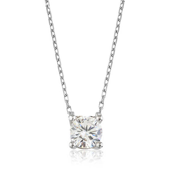 Women's Gemmed Silver Necklace