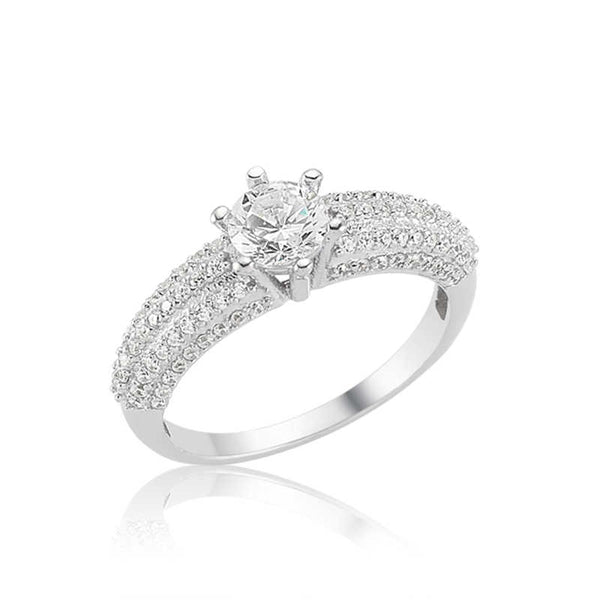 Women's Gemmed Silver Ring