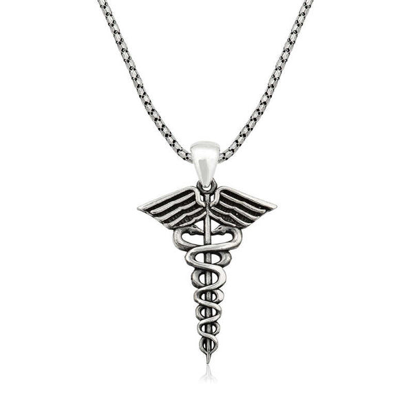 Men's Medicine Symbol Silver Necklace