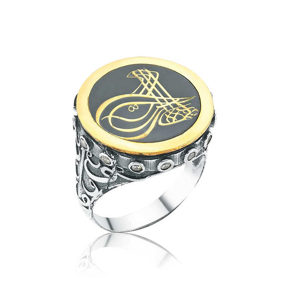 Men's Tughra Design Silver Ring
