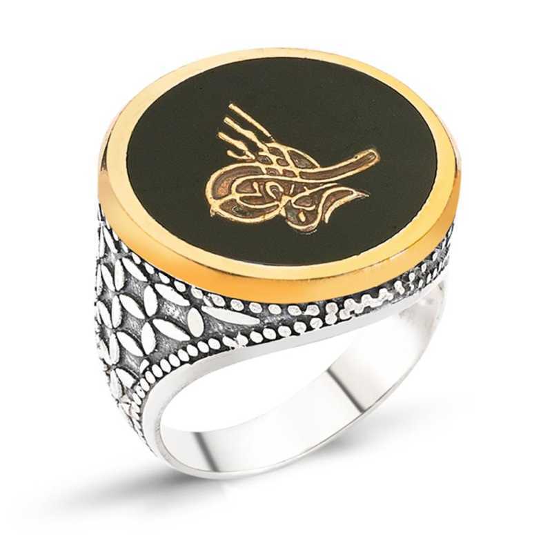 Men's Tughra Design Silver Ring
