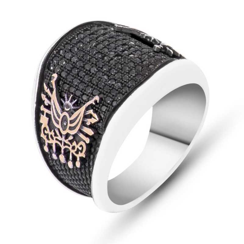 Men's Gemmed Silver Ring