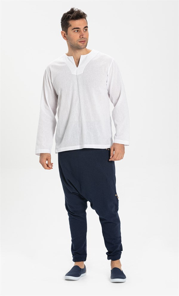 Men's Navy Blue Gauze Pantalettes