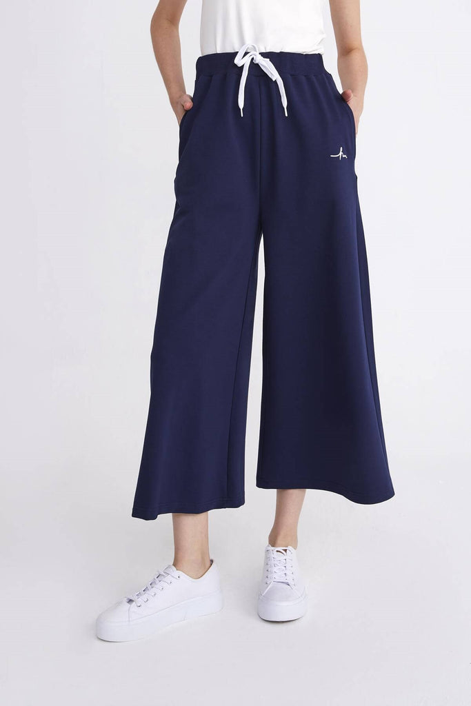 Women's Navy Blue Culotte Pants
