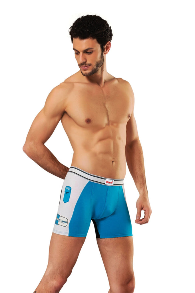 Men's Blue Lycra Cotton Boxer - 3 Pieces