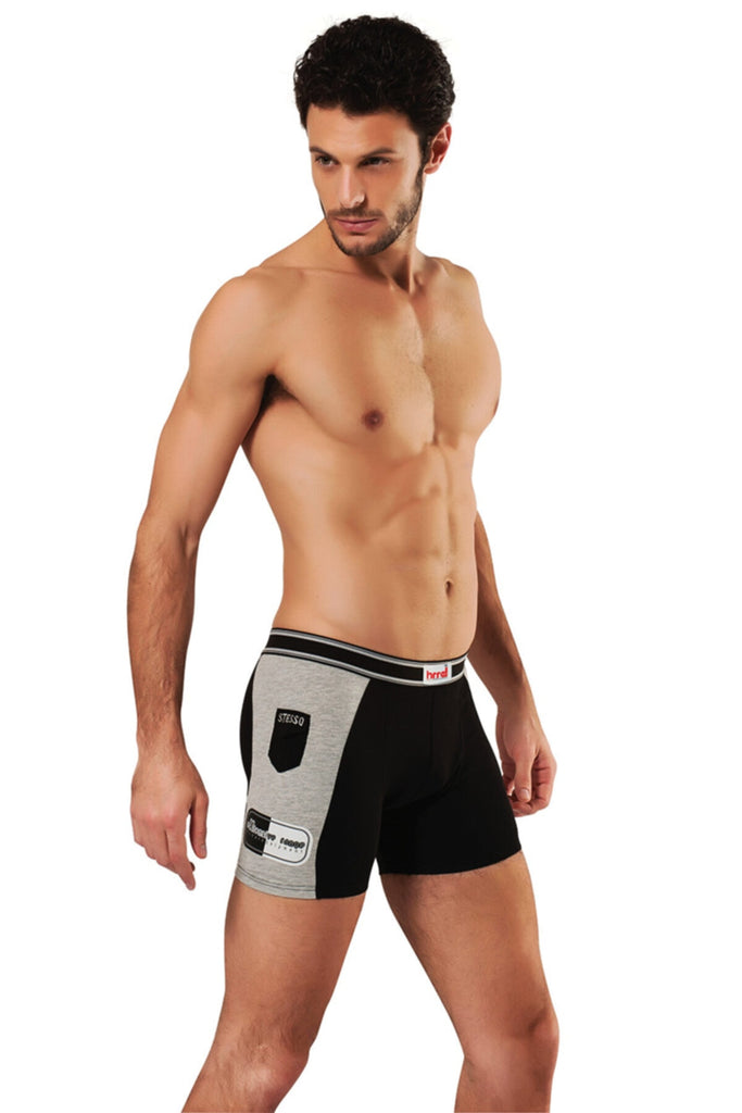 Men's Black Lycra Cotton Boxer