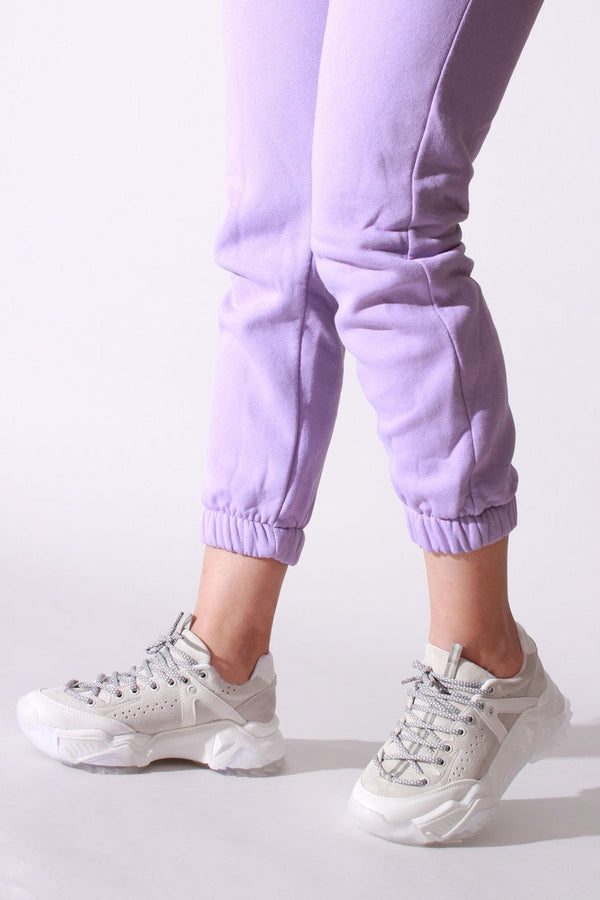 Women's Thick Sole White Sport Shoes