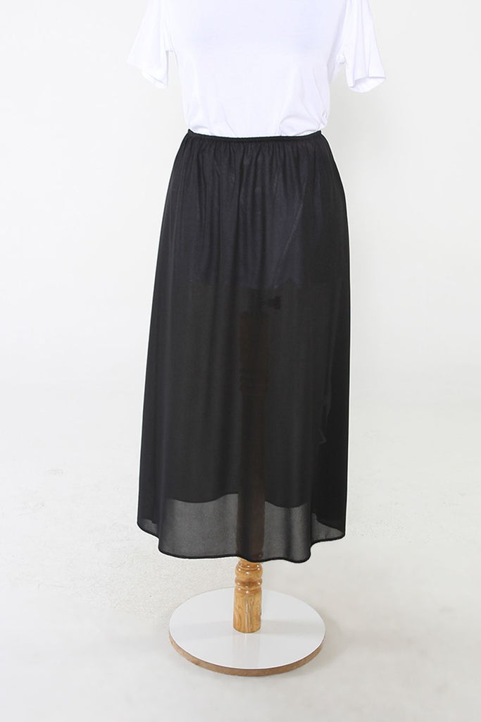 Women's Lined Black Inner Skirt