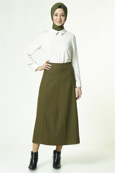 Women's Khaki Long Skirt