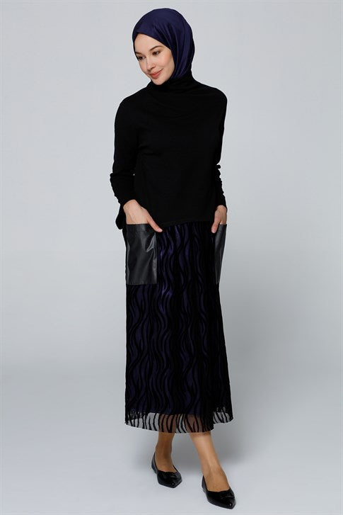 Women's Black Long Skirt