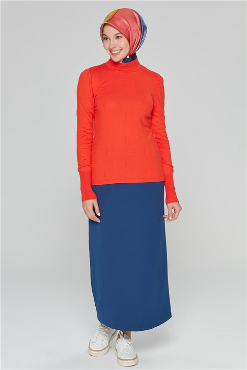 Women's Basic Indigo Long Skirt