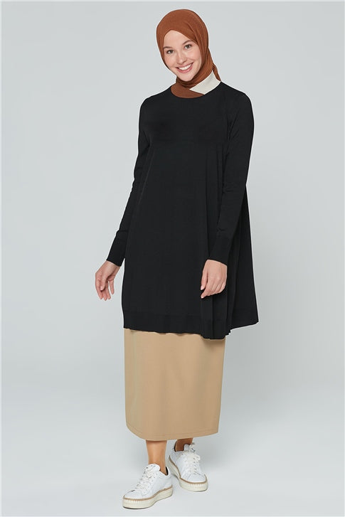 Women's Basic Sand Beige Long Skirt
