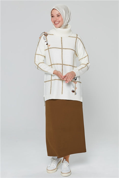 Women's Basic Chartreuse Long Skirt