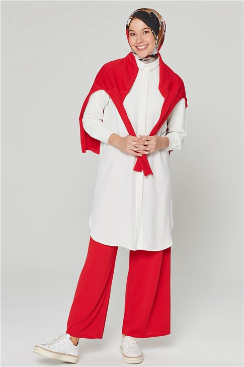 Women's Red Wide Leg Pants