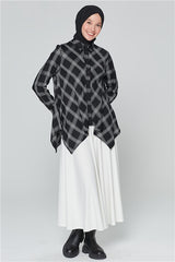 Women's Plaid Black Shirt