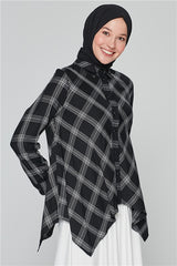 Women's Plaid Black Shirt