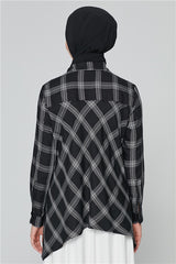 Women's Plaid Black Shirt
