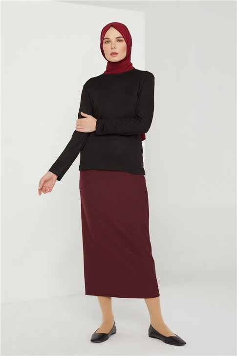 Women's Long Sleeves Black Blouse