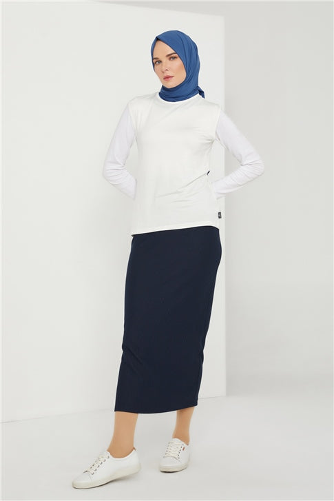 Women's Sleeveless Ecru Blouse