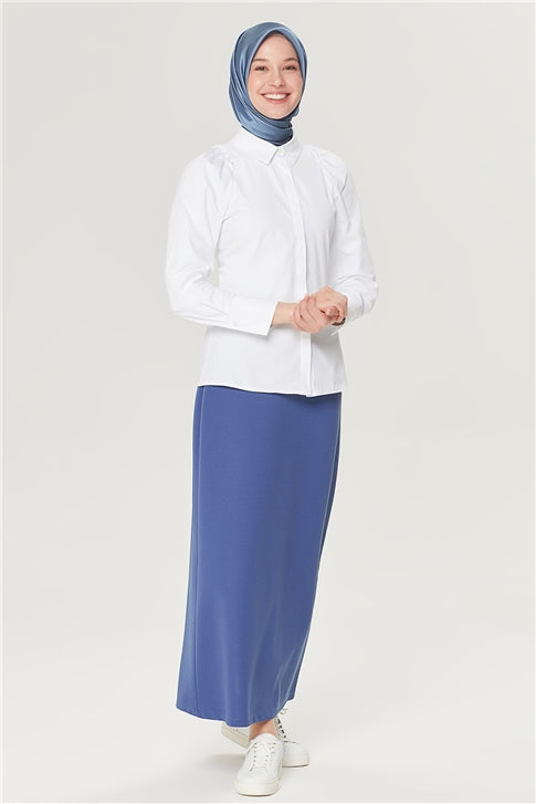 Women's Indigo Long Pencil Skirt