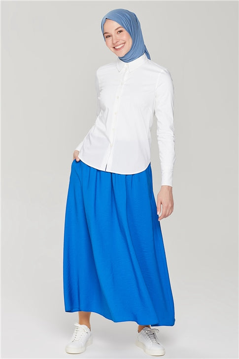 Women's Pocket Saxe Long Skirt